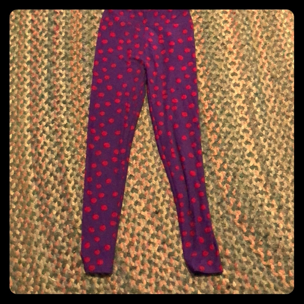 Purple/Red Polka Dot LuLaRoe Leggings